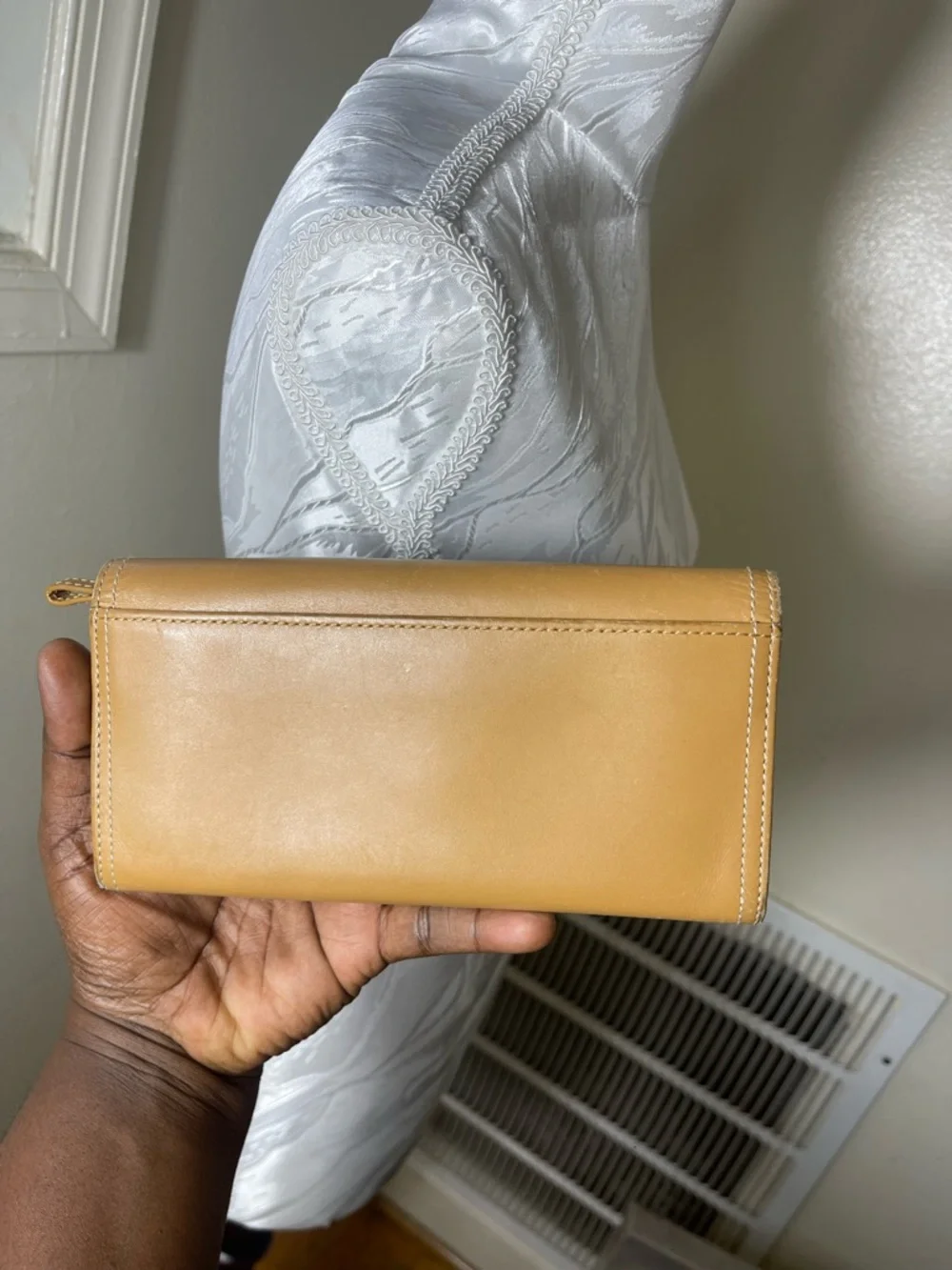 Coach Mustard Leather Snap Wallet
